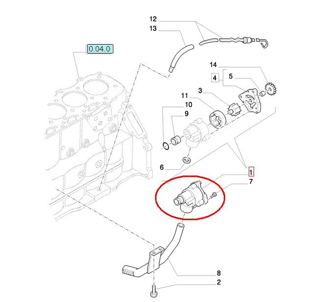 МАСЛЯНЫЙ НАСОС ДВИГАТЕЛЯ NEW HOLLAND CASE E9NN6600BB-87802585