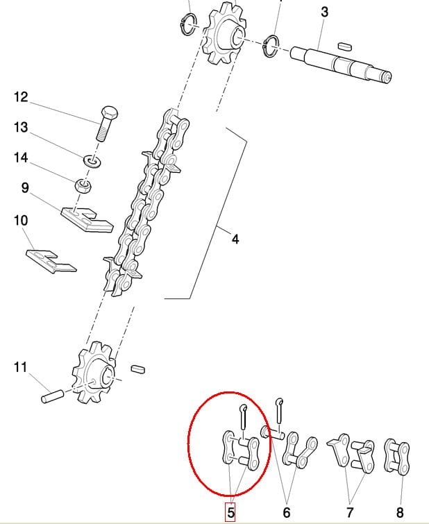 ЗАЖИМ ДЛЯ ЦЕПИ NEW HOLLAND CASE 87534086 - 80040241 - 40241
