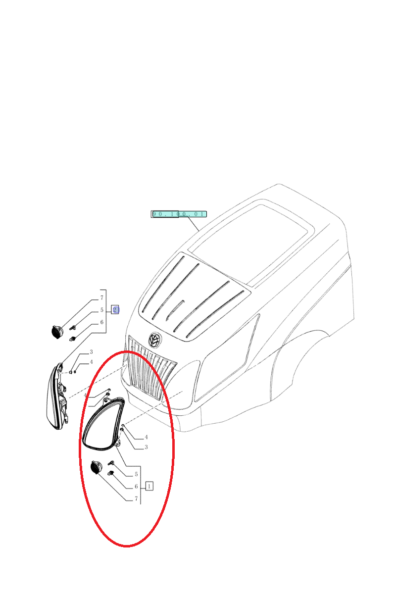 Lampa lewa New Holland CNH 84340283 - 87700669