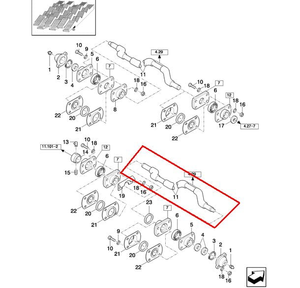 ШЕЙКЕРНЫЙ ВАЛ NEW HOLLAND CASE 80387205 - 387205