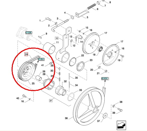 РЕМЕНЬ СИСТЕМЫ САМОВЫРАВНИВАНИЯ NEW HOLLAND 87325684-84353448