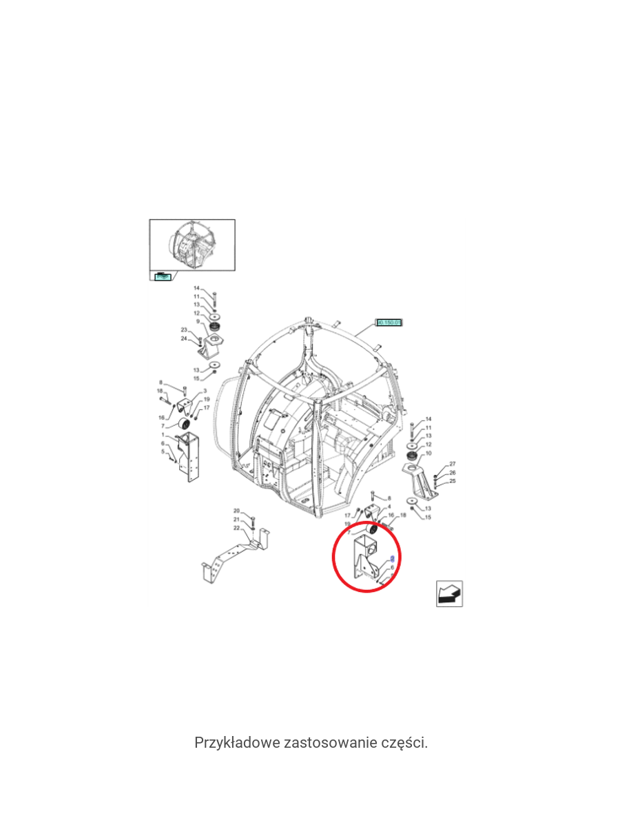 Левый кронштейн кабины New Holland CNH 84353071