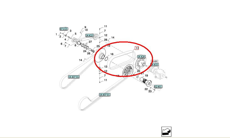 PAS MŁOCARNI ELEVATION NEW HOLLAND 87547837 - 87540195 - 47837780