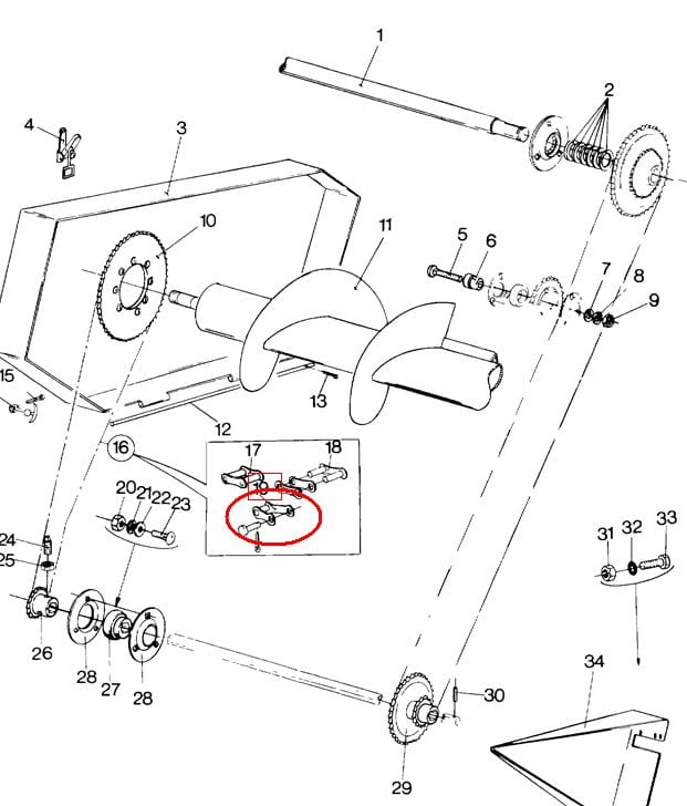 ПОЛУСВЯЗКА ПРИВОДНОЙ ЦЕПИ NEW HOLLAND CASE 80025816-86595276