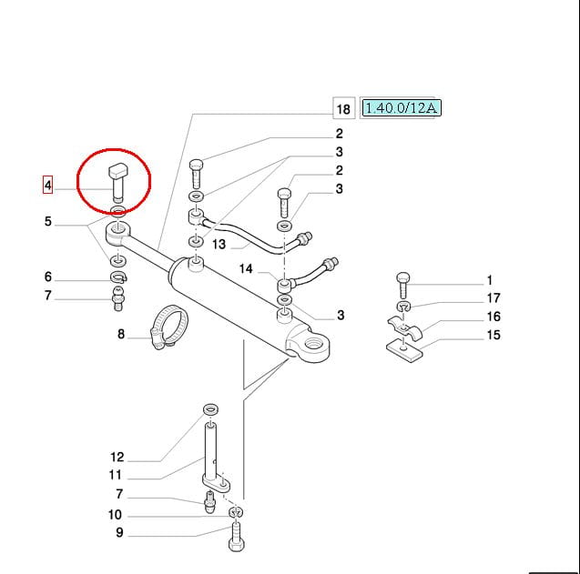 ШТИФТ ПРИВОДА ПОВОРОТА 5111572-87569219-5111572GV