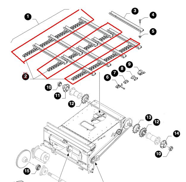 НАКЛОННАЯ КОНВЕЙЕРНАЯ ЦЕПЬ NEW HOLLAND 89837403 - 47483255