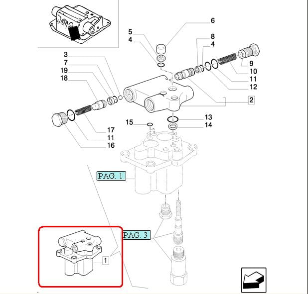 КЛАПАН УПРАВЛЕНИЯ ЛИФТОМ NEW HOLLAND CASE 5180937-5156362