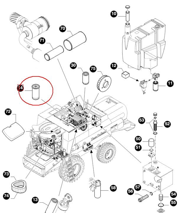 ТОПЛИВНЫЙ ФИЛЬТР NEW HOLLAND 5801364481 - 504199551 - 500054588 - 84597064