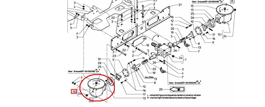 Коробка передач Kverneland RSM левая VNB4064578-A148755230