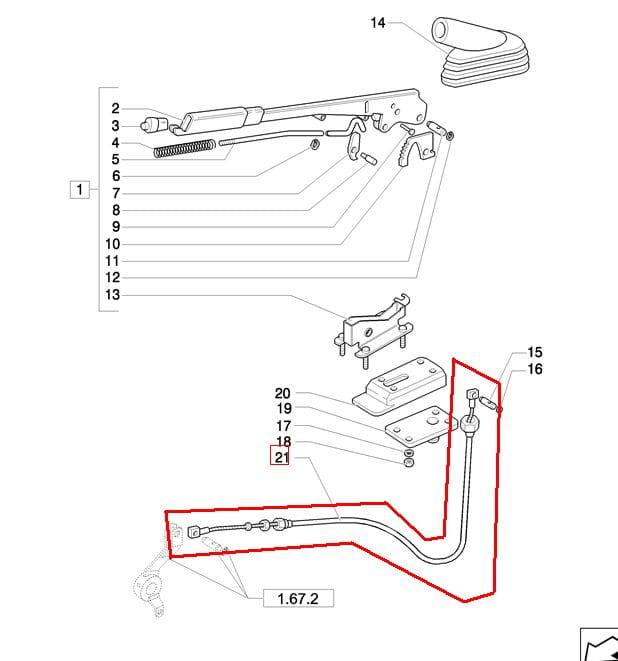 КАБЕЛЬ РУЧНОГО ТОРМОЗА NEW HOLLAND CASE STEYR 47131649