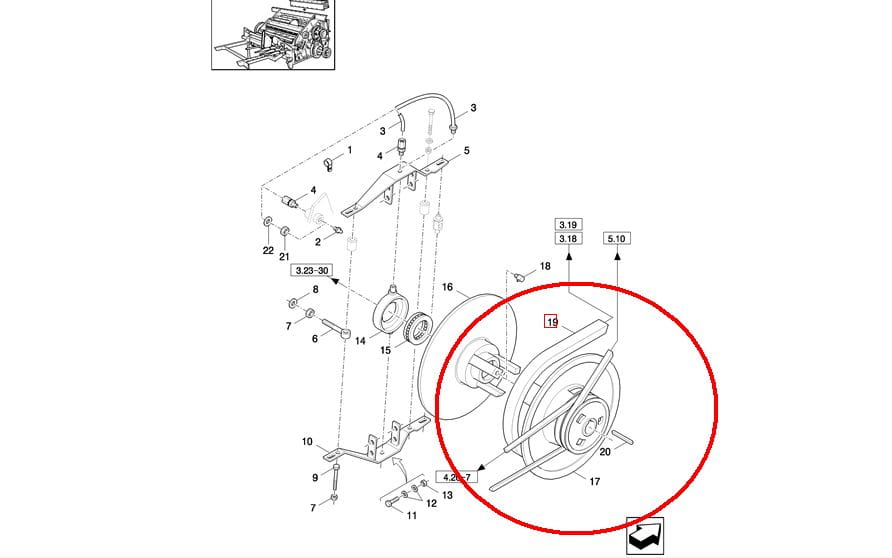 РЕМЕНЬ МОЛОТИЛКИ (ДВОЙНОЙ ЗУБЧАТЫЙ) NEW HOLLAND CASE 84817640