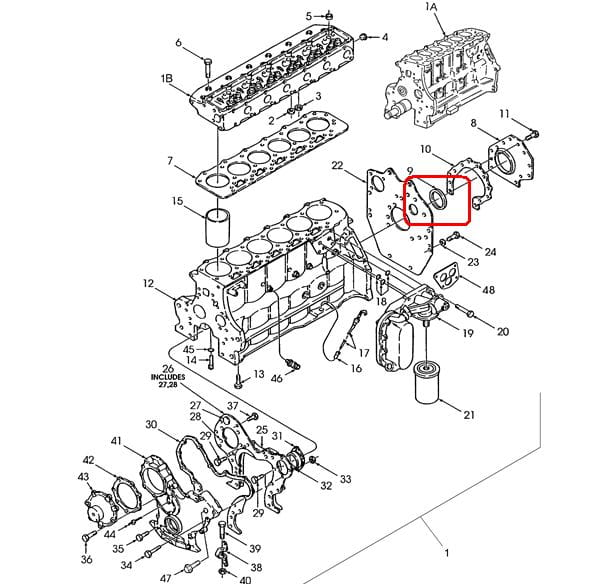 УПЛОТНИТЕЛЬ КОЛЕНЧАТОГО ВАЛА ЗАДНИЙ NEW HOLLAND CASE 83955247