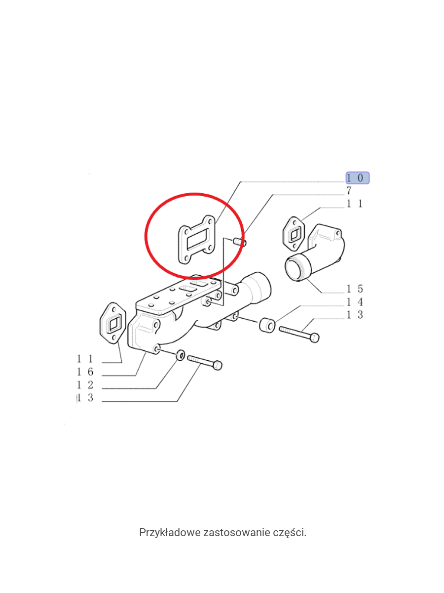 Прокладка коллектора большая - New Holland CNH 98434846