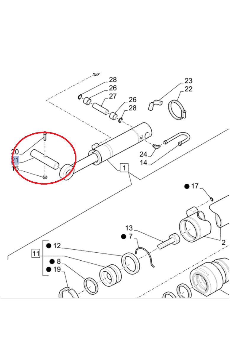 Штифт стабилизатора New Holland Case CNH 86993482