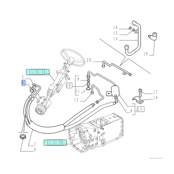 ШЛАНГ ORBITROLA NEW HOLLAND CASE CNH 82033319 - 82016476