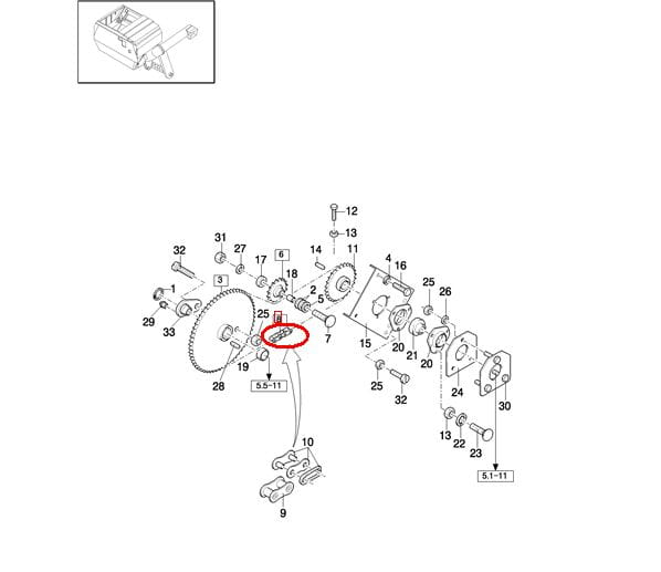 ЦЕПЬ РАЗГРУЗОЧНОЙ ТРУБЫ NEW HOLLAND CASE 80424107-424107